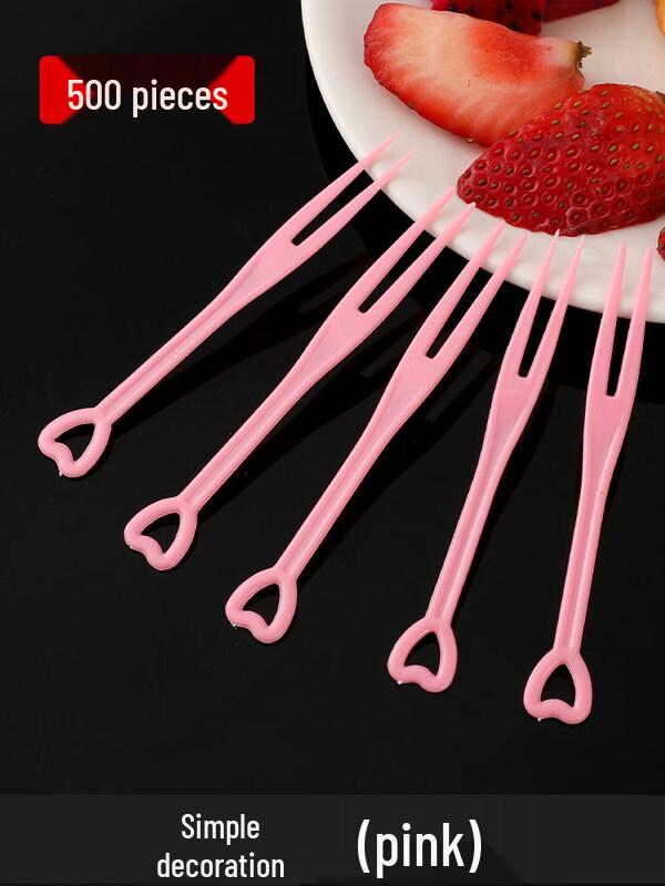 ZISIZ Disposable Plastic Fruit Forks