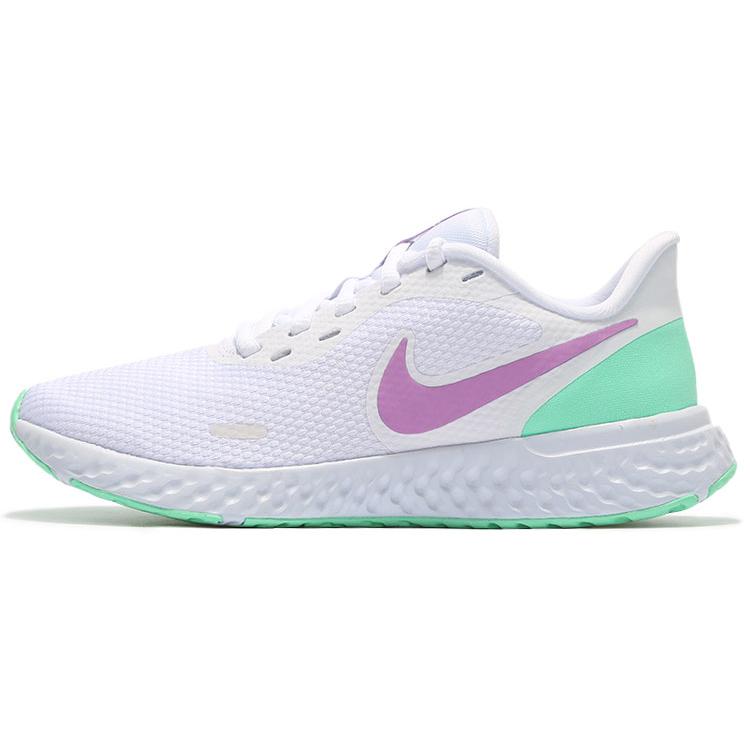 New Nike Revolution 5 'White Green Glow Violet' Women's BQ3207-111