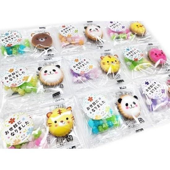 OKURUX 10-piece set Thank you Petit gift flower konpeito 5 types animal yo-chi 8 assortment CHILLOUT PACK cracker retirement transfer appreciation Day