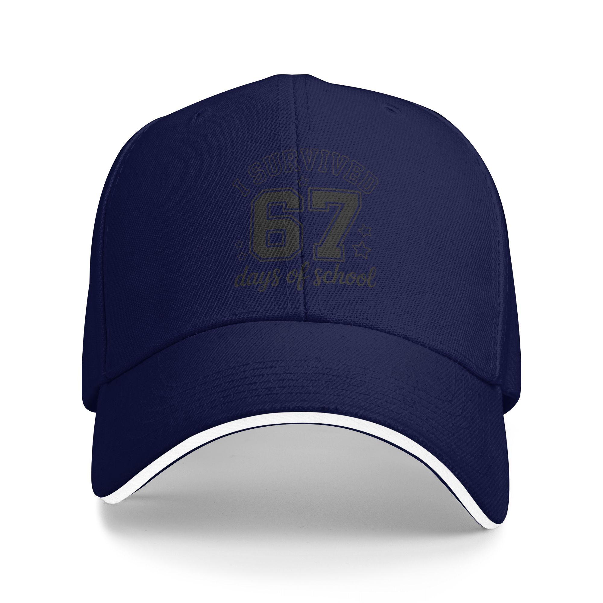 

I Survived 67 Days of School Baseball Cap Hiking Fishing Sunscreen Hip Hop Hats Women Men y2k Cool Custom Logo Baseball Caps One Size