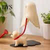Creative Halloween Table Centerpiece Ghost Walking Dog Figurine, Cute Spooky Statue with Whimsical Room Accessories LED Candle, 3D Printed Tabletop