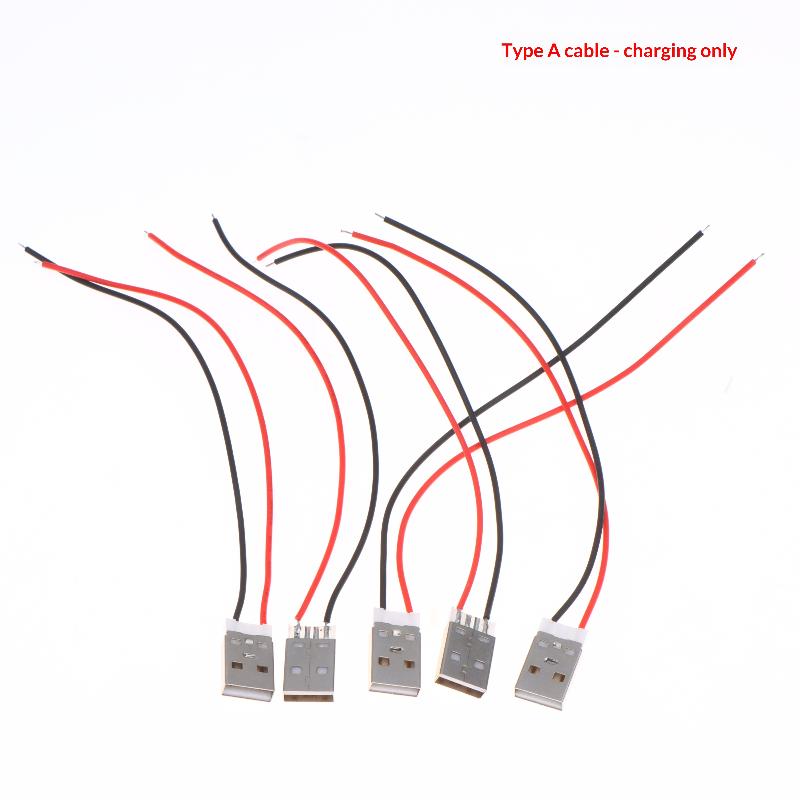 5Pcs 2Pin Micro Usb Type C Male Female Jack Welding Wire Straight Connector For Mobile Phone Charging Port Socket