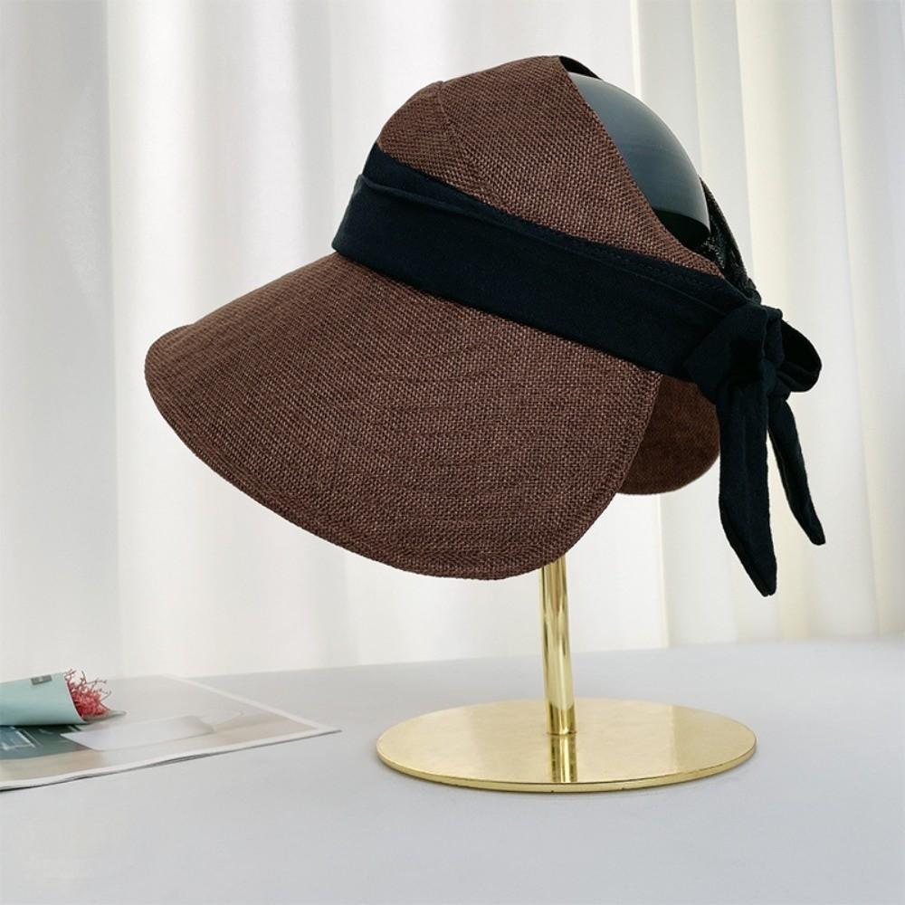 Cotton and Linen Sun Protection Hat Lightweight Beach Hats New Large Brim Hat  Beach Wear