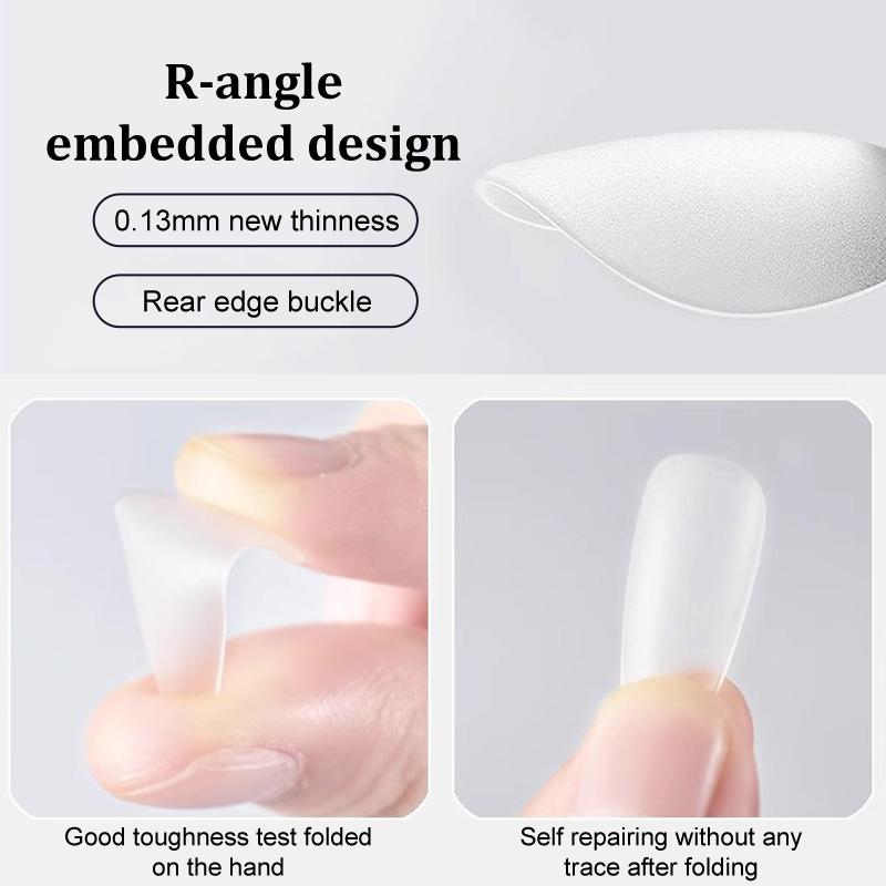 100Pcs/Box Matte Fake Nails No Polishing Press On False Nails Medium Short Design High Matt Soft Gel Nail Tips For Extension