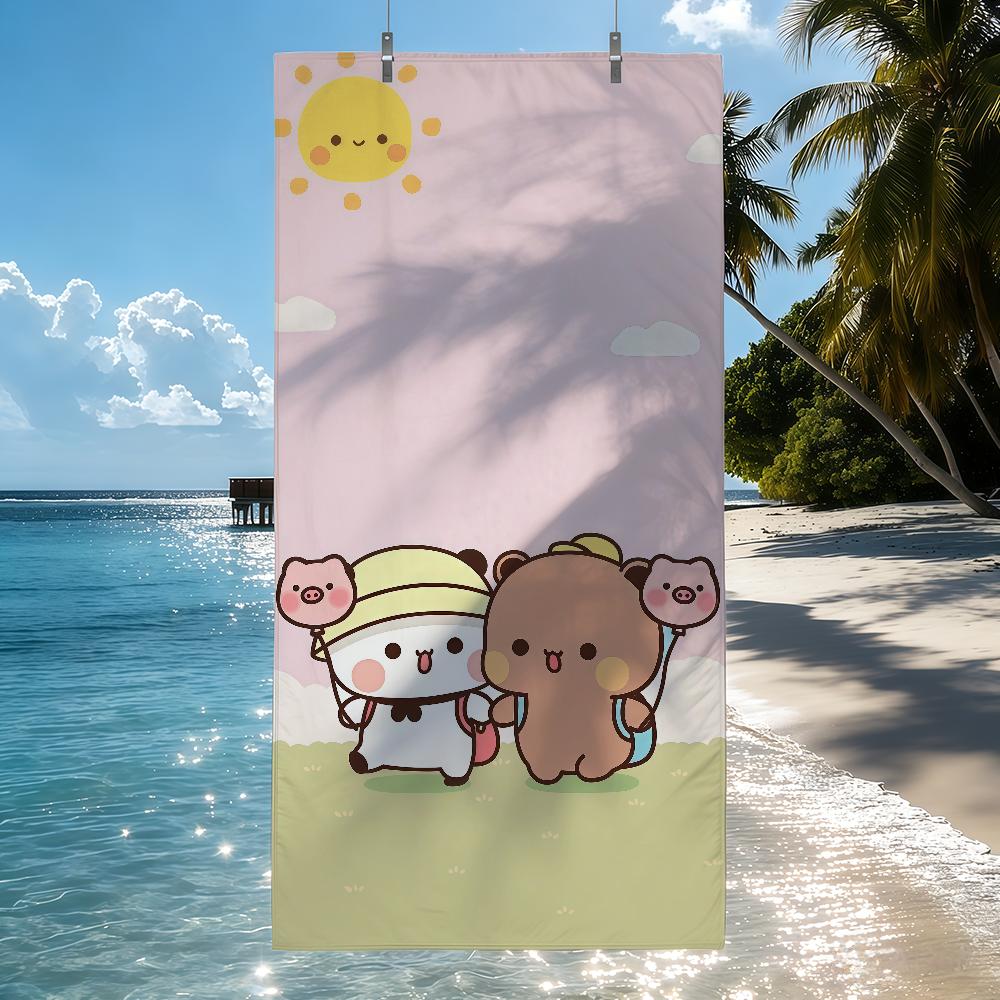 

Cartoon Bubu Dudu cute Towel Quick Drying Beach Towels Are Suitable For Swimming Pools Camping Yoga And The Gym W30*H60(CM)
