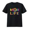 Damen MOM LIFE T-Shirt Sonnenblume Tie Dye Hippie Mama Muttertag Schwarz Vintage Gewaschen Leicht Designer Kleidung Mode
