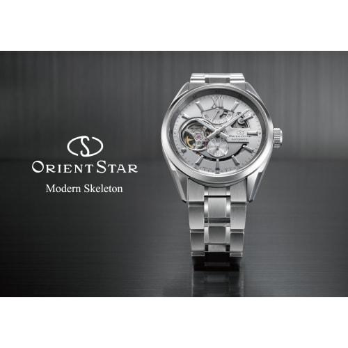 Orient Star RK-AV0125S Men's Automatic Watch, Modern Skeleton Design, Mechanical, Made in Japan, with 2-Year Manufacturer's Warranty, Open Heart, Silv