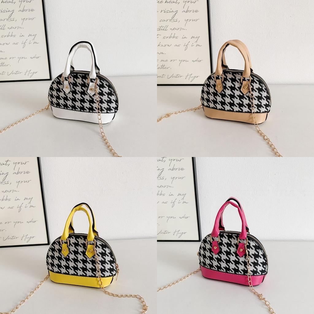 Shell Bag For Kids With Pu Material And Color Block Design For Daily Use