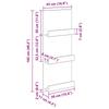 Magazine Rack with Shelf Black Oak Effect 43 x 11 x 102 cm