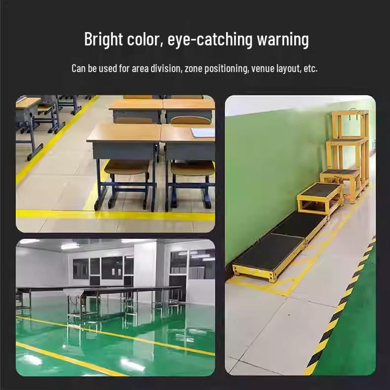 Yellow Mark PVC Safety Warning Tape: Zebra Crossing & Floor Protection Film