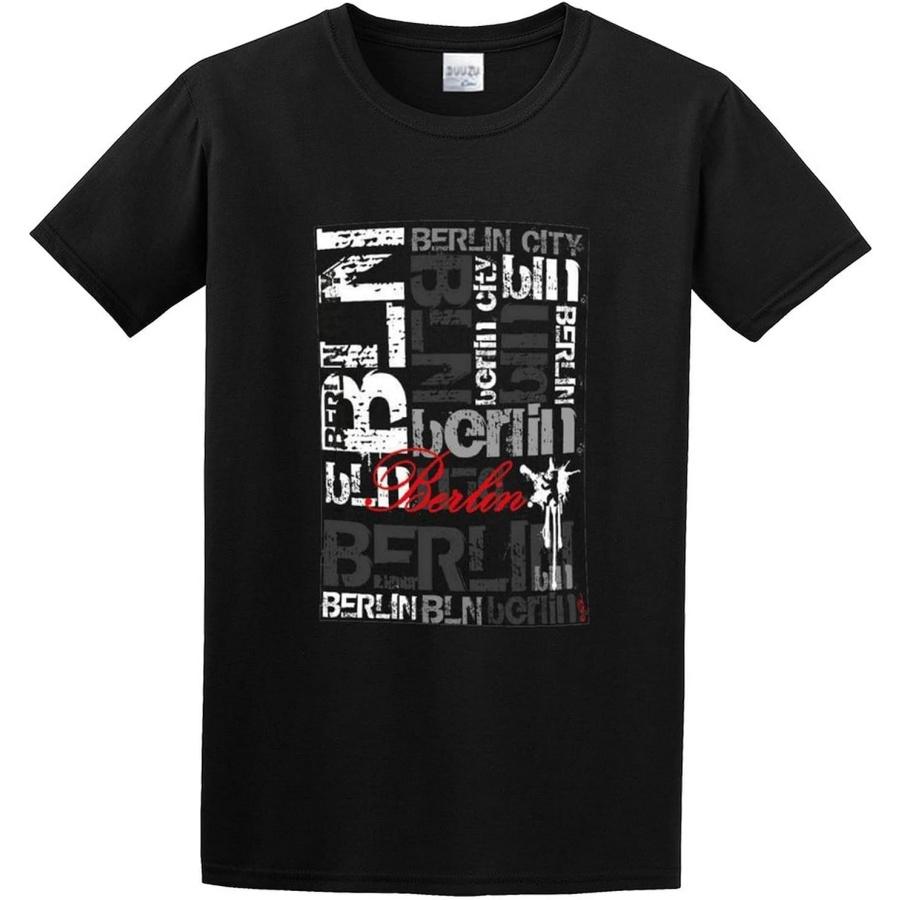 LIUFENCHA Berlin City BLN Souvenir Men s Black T-Shirt Unisex Tee Clothing XXXXXL разноцветный