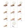 Chinese Rice Paper Fan White Round Fan with Tassels DIYs Blank Fan Decors