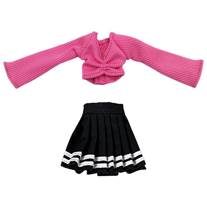 30Cm Lady Doll'S Pleated Skirt Clothes Suit For 1/6 Doll Accessories Dress Up Toys For Children