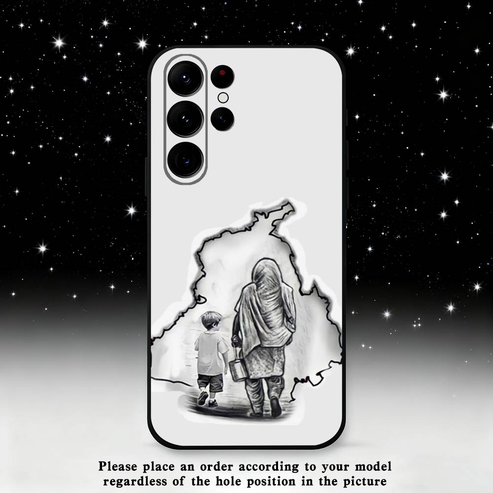 

Punjab Map Phone Case For Samsung S25,S24 Ultra,S20,S30 plus,S22 plus,S23,S30 Ultra 5G Silicone Black Shell Samsung S24Plus