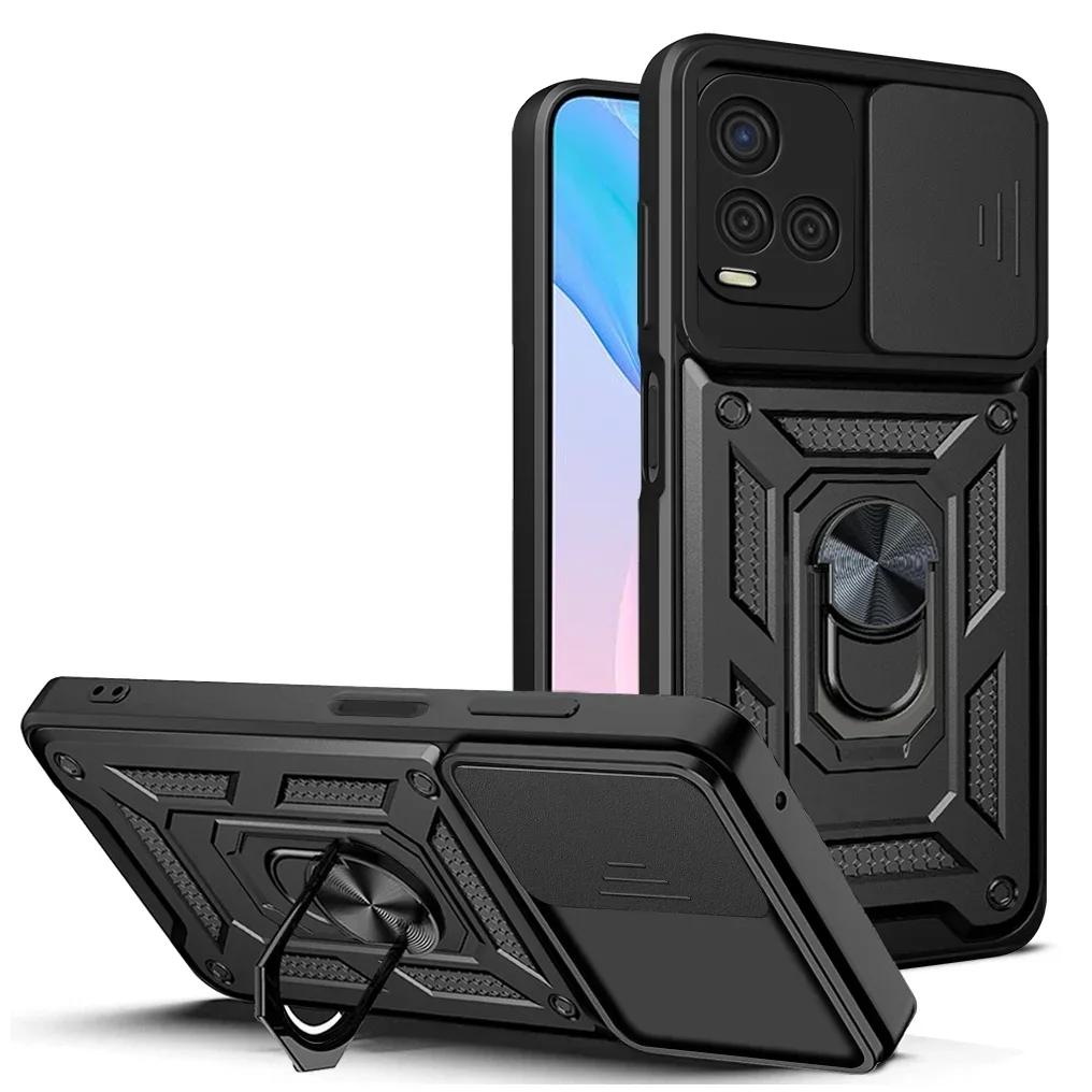 Shockproof Armor Phone Cases For VIVO Y28 V30E 5G V30 Pro V30 Lite X100 Pro Y200 iQOOZ7 Y100 V29 V29E Y36 5G Ring Holder Cover