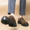 Fashion Handcrafted Thick Soled Men Oxford Shoe Leather British Style Lace-Up Wedding Dress Classic Business Formal Shoes Senior Comfort