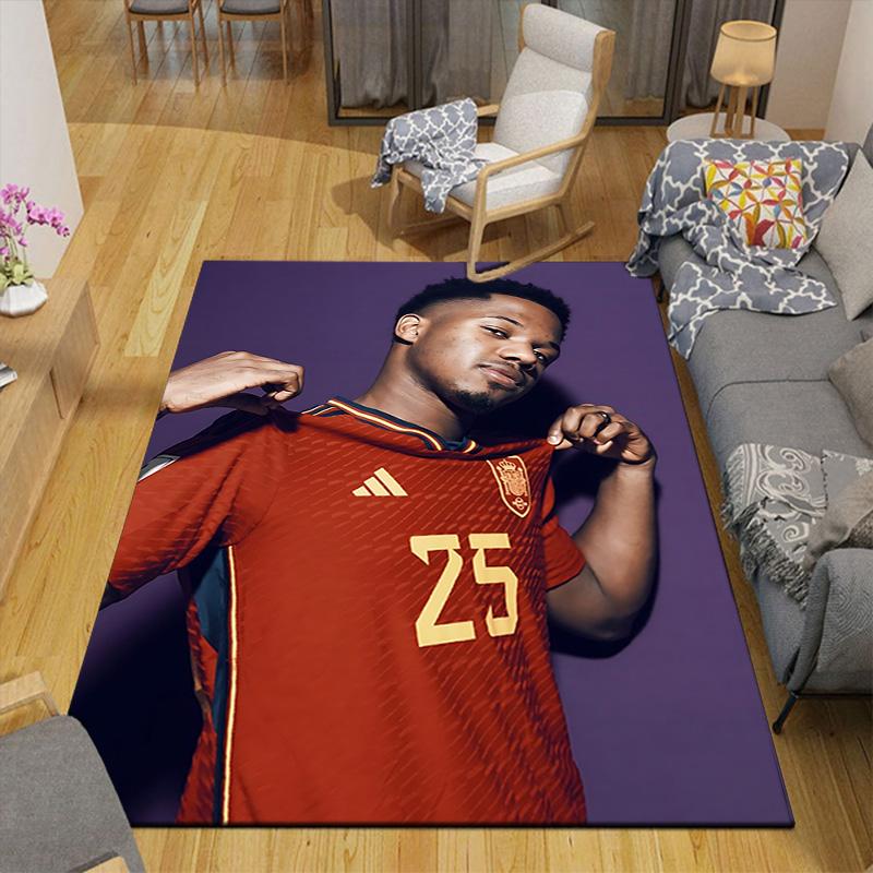 1pc Brazilian Footballer Victory Rug, Office Carpet Indoor Outdoor Entrance Doormat, Non-Slip Soft And Comfortable, Living Room. DT707029
