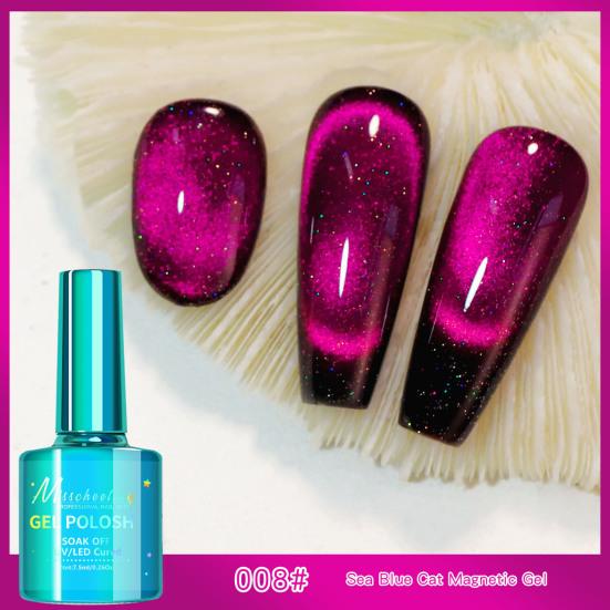 8g Exquisite Delicate Texture Easy Application Cat Eye Nail Lacquer LED UV Gel DIY Paint Household Supply