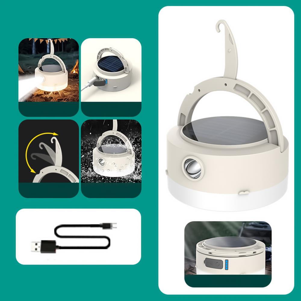 Solar Rechargeable Lantern Outdoor Solar Lights Weather Resistant Energy Efficient Bright Long Lasting 8 Modes Compact High