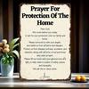 Vintage Metal Wall Art Sign Prayer For Home Protection 8x12 Inch Rustic Tin Decor For Indoor Outdoor
