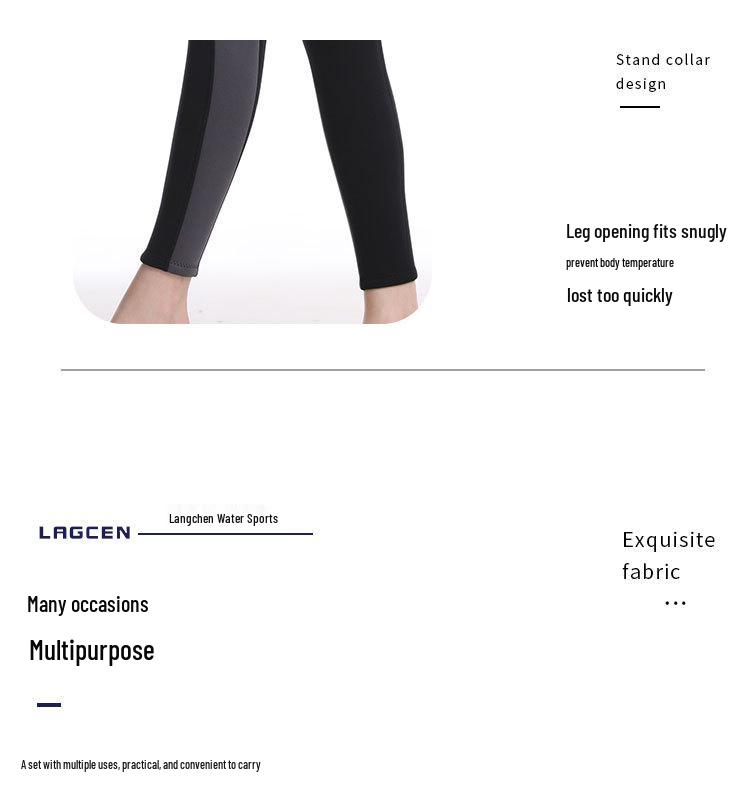 LAGCEN Combinaison d'hiver super élastique 2,5 mm résistante au froid pour la natation et la plongée