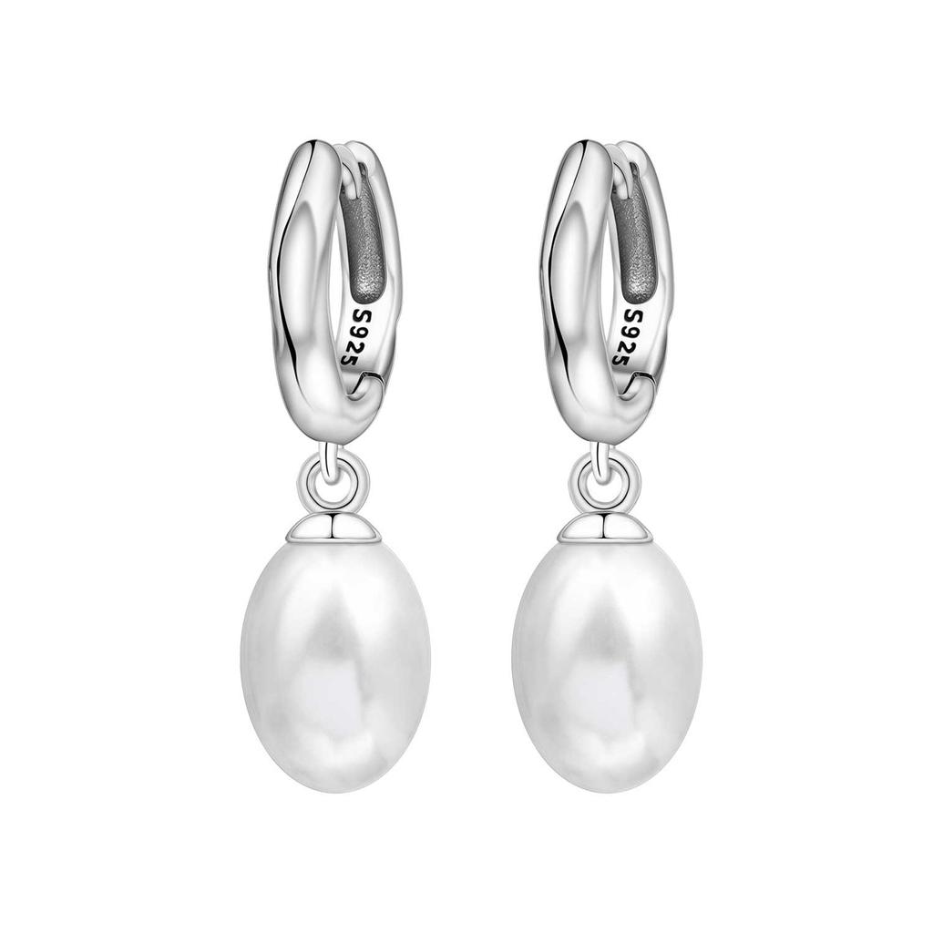 Original 925 Silver Zircon Pink Paw Print Earrings Heart Flower Leaf Design Women Party Jewelry Gift Ear Loops