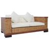 Day and Night - Day and Night 2-seater Sofa with Brown Natural Rattan Cushions