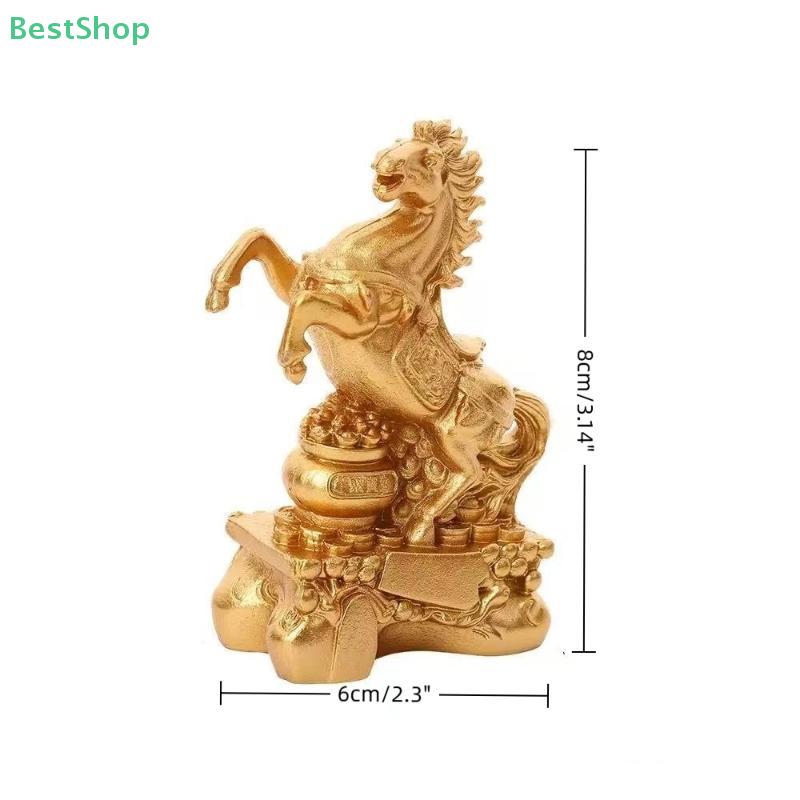 Brass Zodiac Horse Statue Home Office Desktop Ornaments