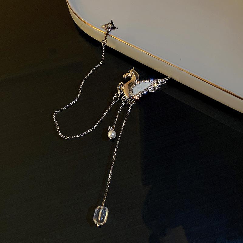 Diamond Wheat Ear Brooch, Dongdaemun, South Korea, Fashionable Tibetan Coat Brooch, Personalized Simple Pin Jewelry, Women