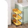 Mobile Storage Shelf Interspace Gap Shelf Kitchen Storage Shelf Bathroom Storage Rack Fridge Side Seam Finishing Rack