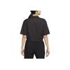 Nike Sportswear Dri-FIT Tech Pack Solid Zip-Detail Woven Short-Sleeve Shirt Women Tops Black DV8241-010