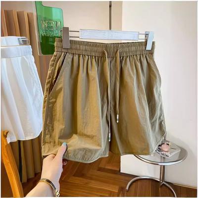 All-match Wide-leg Pants In Summer New High-waist Elastic Loose Loose Slim Small Casual Shorts for Women