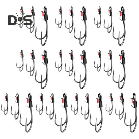 5/10 ks Dvojitý rybářský háček Heavy Duty Živé krevety Držák návnady Háček Ostnatý háček Sladkovodní Mořský rybářský háček Příslušenství k rybolovu