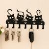 Nordischer Katzen-Wand-Huthaken Schwarzes Kleideraufbewahrungsregal Platzsparend Schlüsselhalter Badezimmer