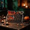 Spooky Home Decor for Parties Halloween Wooden Table Centerpiece Decorative Sign Ornaments 3D Layered Gnome Pumpkin Skeleton Haunted House