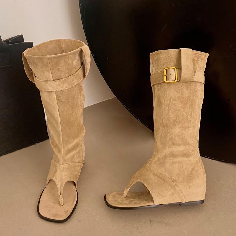 Aneikeh Fashion Open Clip Toe Pleated Ankle Boots Sandals Women Short Booties Designer Wedges High Heels Ladies Shoes