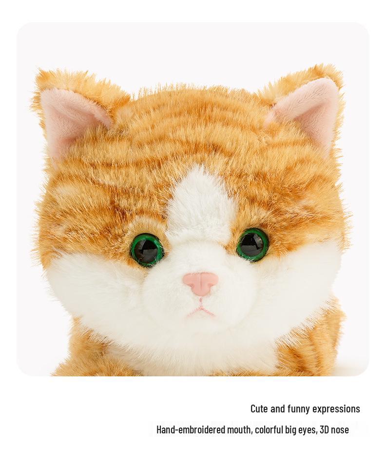 Huggable Realistic Cat Plush Toy - Perfect Sleep and Play Companion for Children, Great Girls' Birthday Gift
