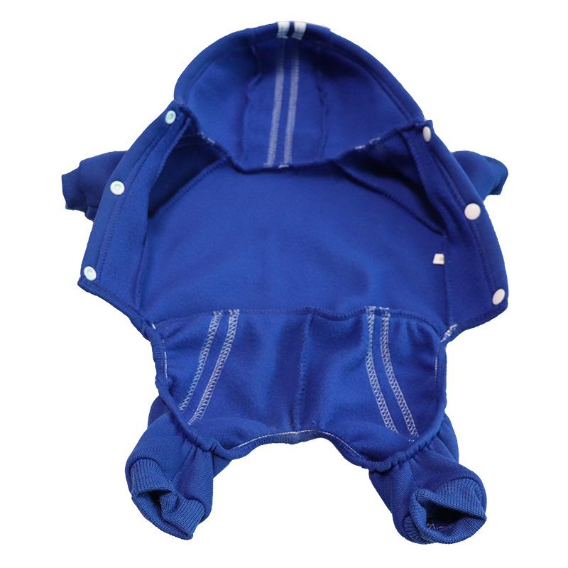 Pulover cu glugă, cu patru picioare, pentru câini și pisici, cu nasturi multicolori - Îmbrăcăminte pentru animale de companie de toamnă/iarnă.