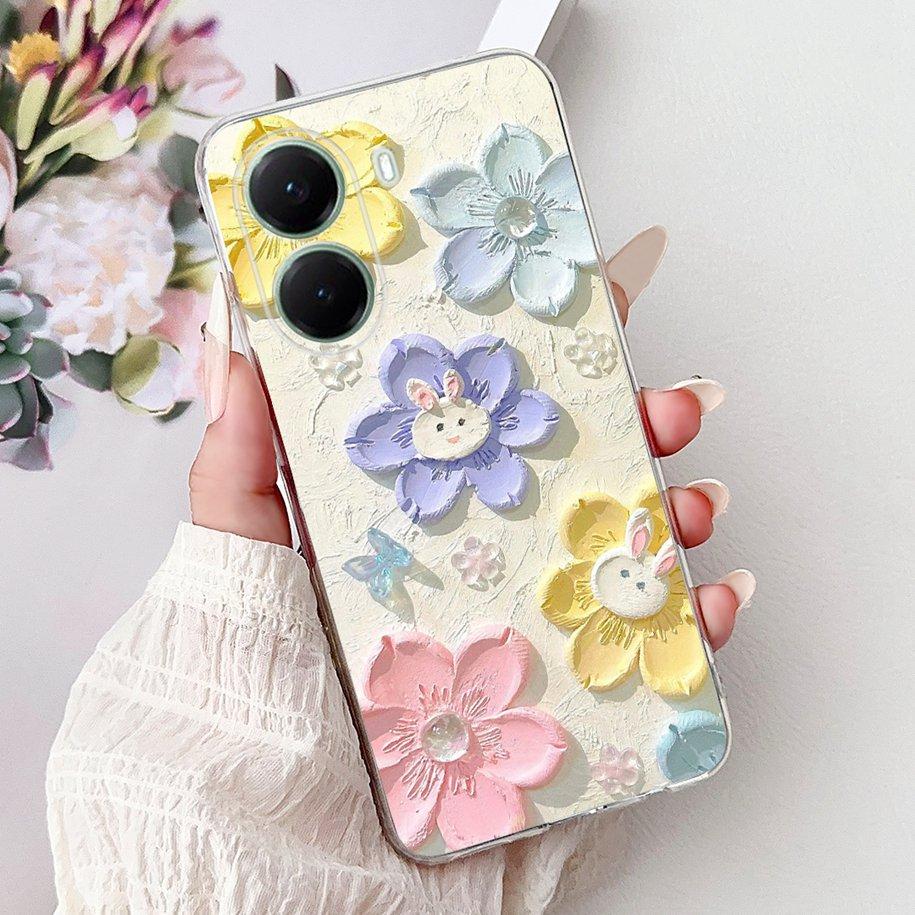 For Xiaomi Poco X7 Pro 5G Case Fashion Flower Queen Pattern Soft Silicone Clear Phone Cover For Xiaomi Poco X7 PocoX7 Pro Fundas