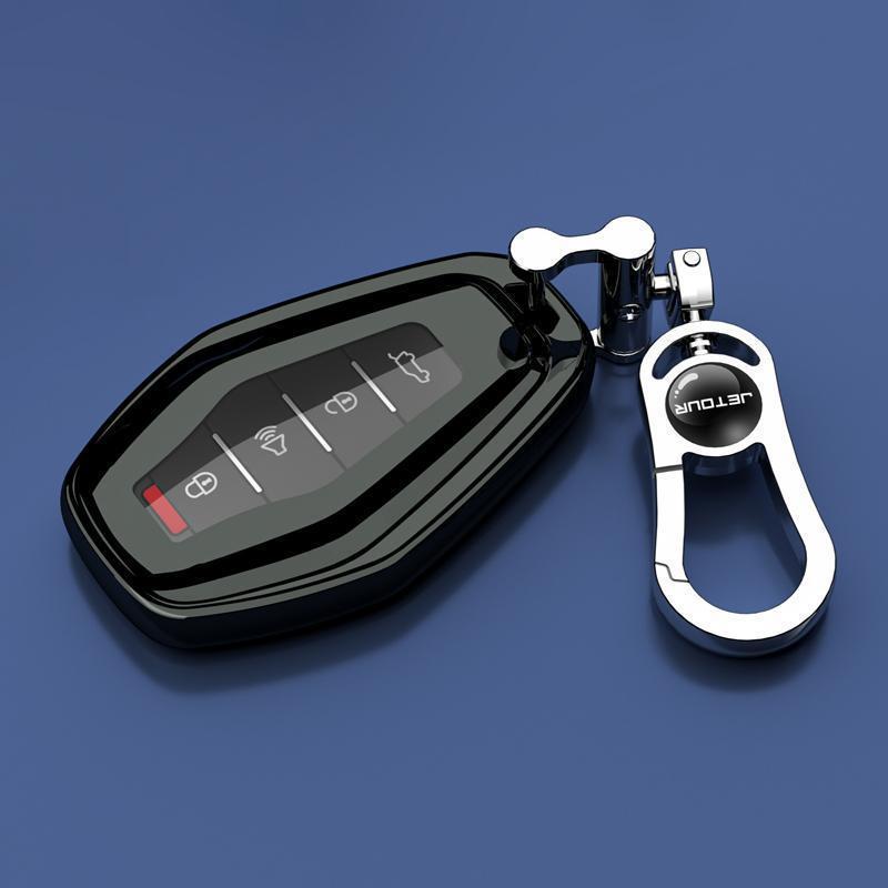 Chery Jetour X90 Key Case 2020-24: Dragon Design Protective Shell with Buckle.