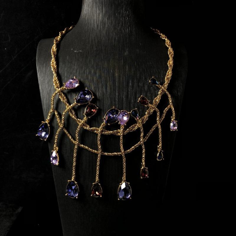 Teardrop Tassels Women Earrings Rhinestones Vintage Exquisite Jewelry Court Style Fashion Elegant Pendientes Mujer