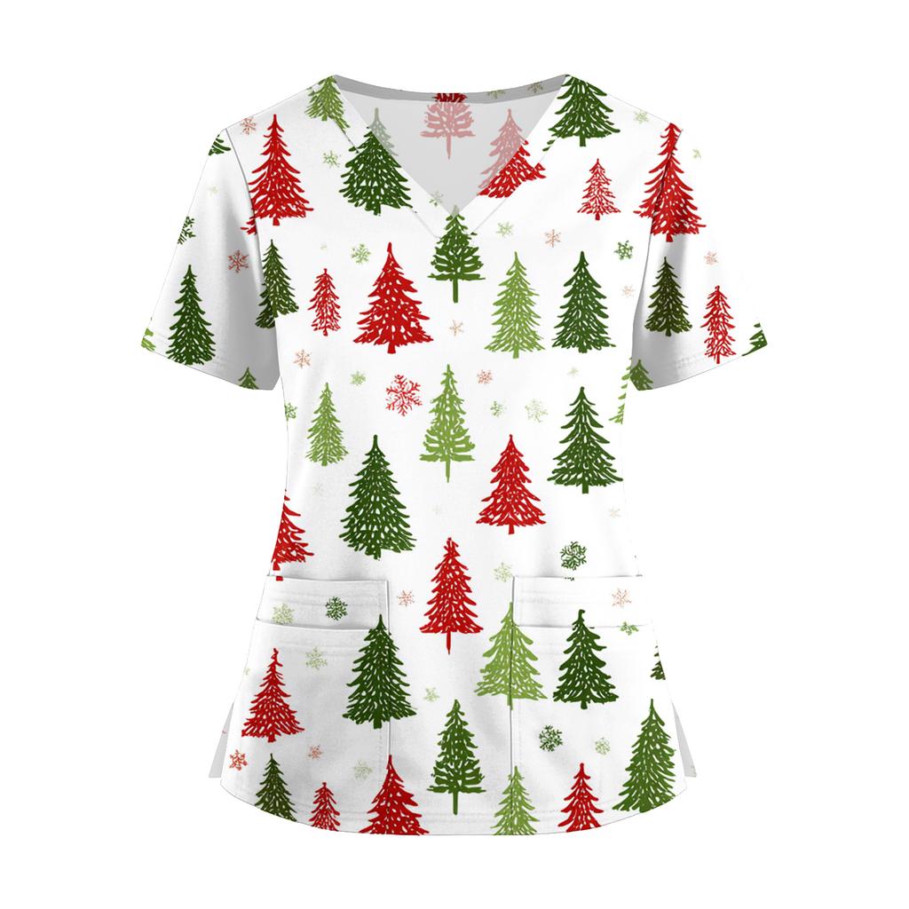 Mote V-hals Kortermet Jumpsuit for kvinner med Lommer Trykte Topper Klær