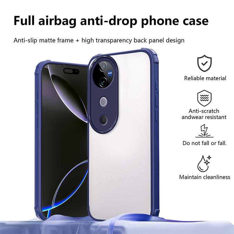 Anti-fall Luxury Transparent Case For VIVO V60 V50 V40 V30 Pro Soft TPU Silicone Back Cover V60 Lite Clear Case For Vivo V40 Pro