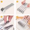 SUPER TRENDS 5-Wheel Professional Retractable Cutter, Stainless Steel Dough Cutter for Cookies, Ravioli and Pastry, Silver, 24.8x5.2x5.3 Cm