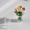 Handcrafted Glass Flowers Crystal Flower Figurine for Desk and Shelf Decoration Home Decors Piece