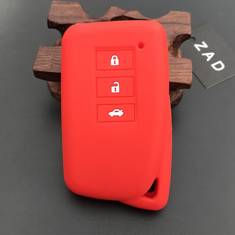 

For Lexus NX GS RX ES GX LX RC IS 250 200 350 300H 450H CT200 RX270LX NXIS 3 Button Silicone Car Key Case Protect Cover Keychain красный
