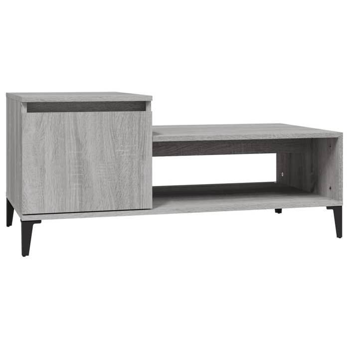 821138 vidaXL Coffee Table Sonoma Grey 100x50x45 Cm Engineered Wood