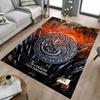 1pc Fire and Blood Office Carpet Chair Mats, Home Decor Mat | Fantasy Theme Mat | Durable Mat, Dragon DecorB07