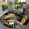 Kylian Mbappe Round Area Rug,Carpet Rug for Living Room Bedroom Sofa Playroom Decor,Non-slip Floor Mat