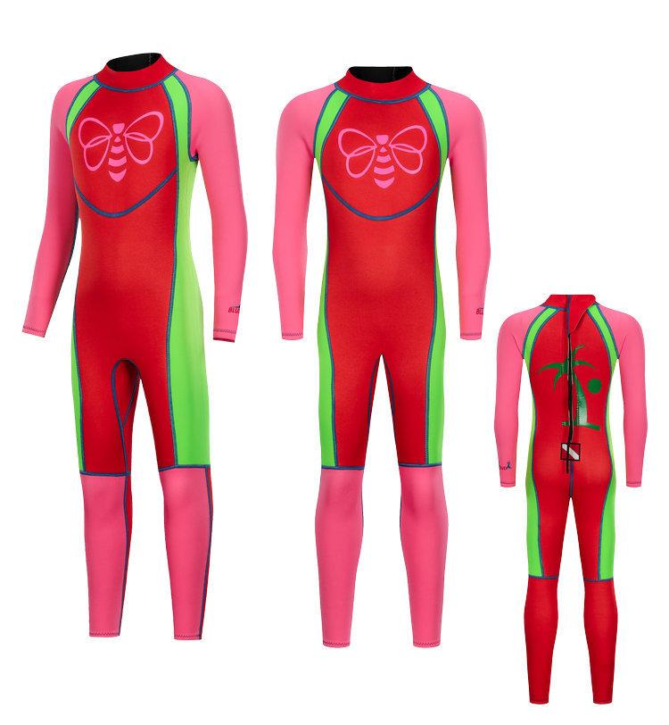 Children's Swimsuit Thick And Cold Resistant Diving Suit Long Sleeved Long Pants One-piece Warm Swimsuit For Boys And Girls